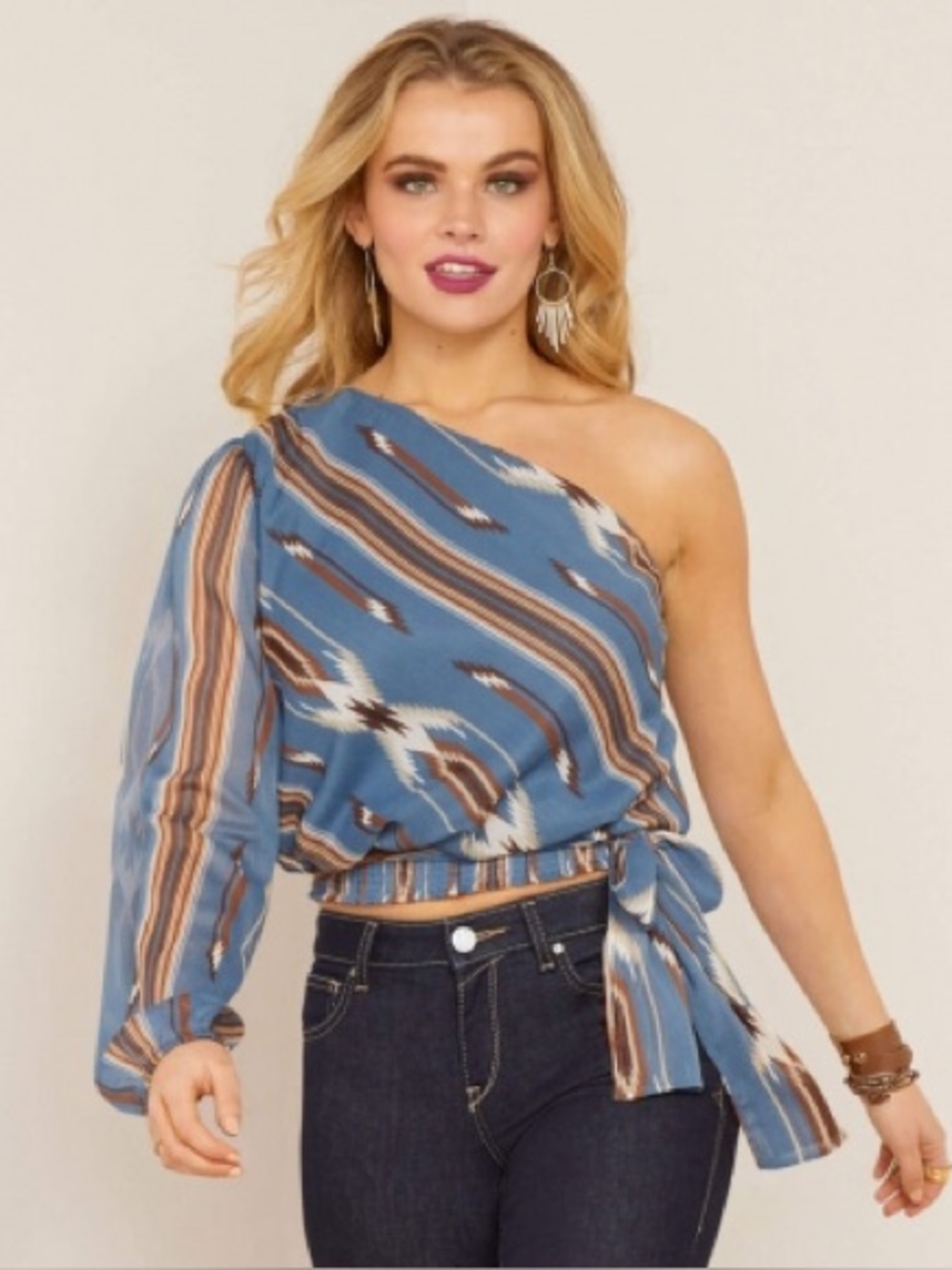 Ariat® Ladies' Chimayo Asymmetrical Top Size M